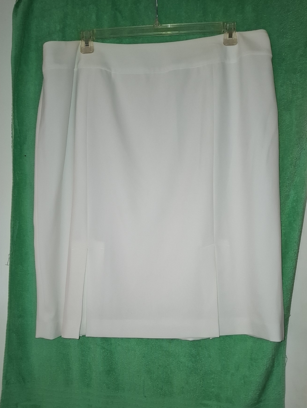 Evan Picone Box Pleated White Pencil Skirt Sz 20W